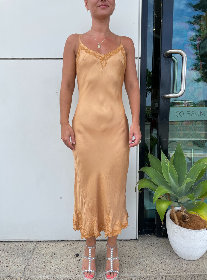 Marilyn Silk Dress - Ginger