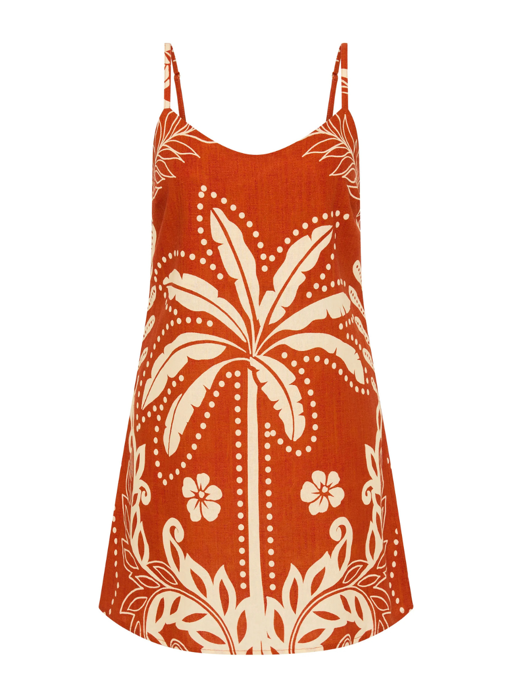 Marina Mini Dress - Rust Calypso