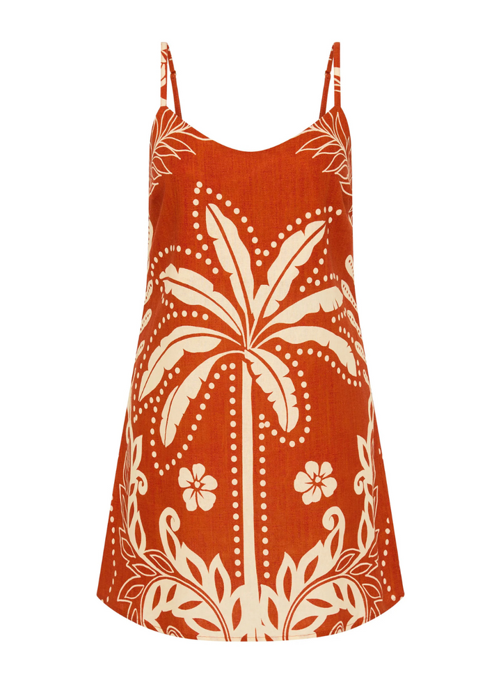 Marina Mini Dress - Rust Calypso