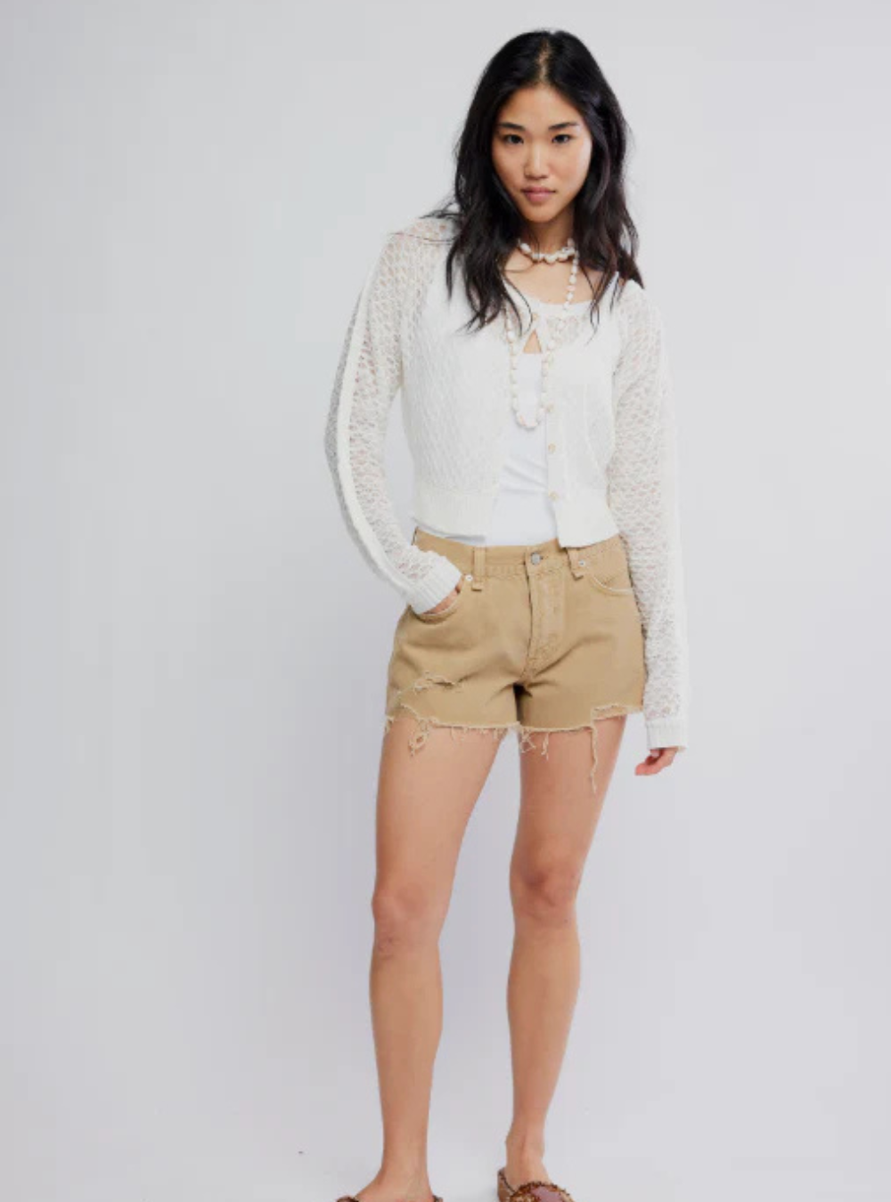 Maris Fine Gauge Cardi - Clean Ivory