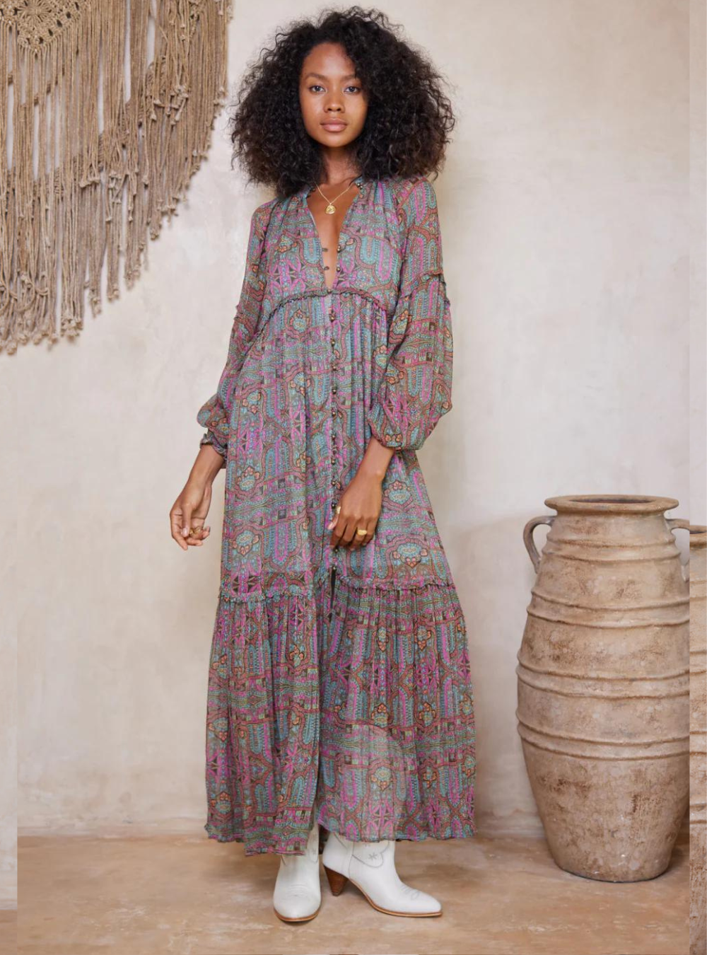 Marjorie Isla Maxi Dress - Taragon