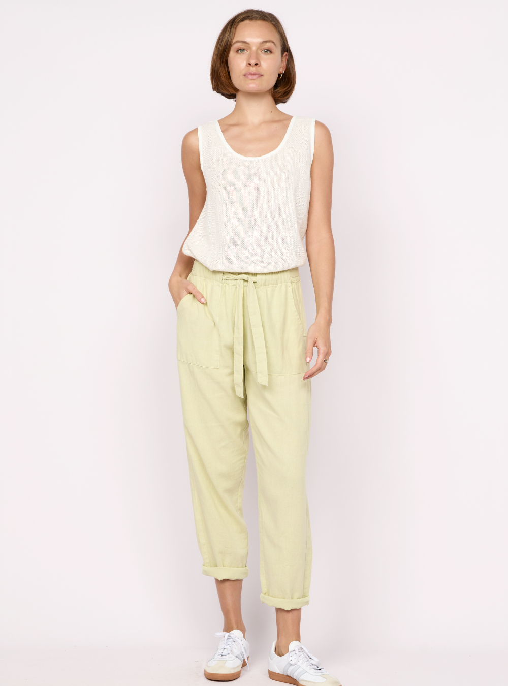 Tuscan Linen Pant - Matcha