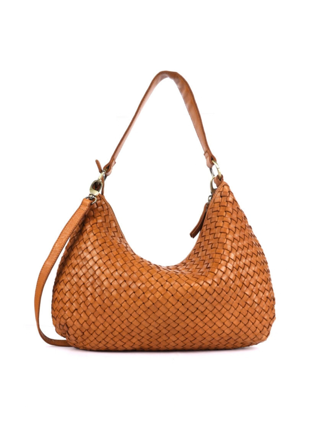 Matilda Woven Shoulder Bag - Tan