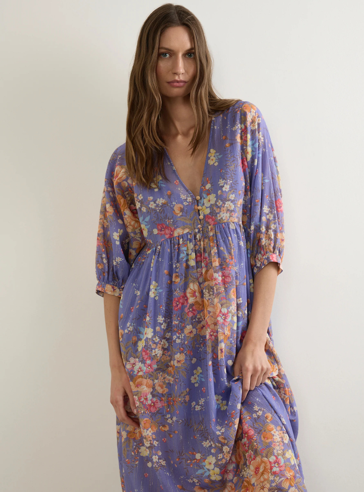 Ellis Midi Dress - Lavender Camelia Floral
