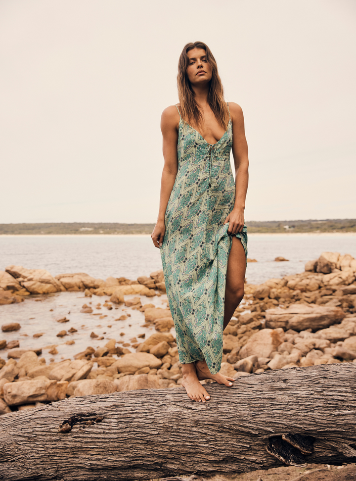 Ingrid Maxi Dress - Floriana Mint