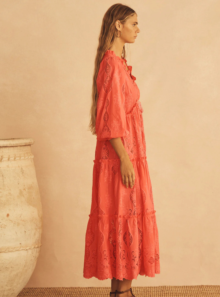 Primarosa Trina Drawstring Tiered Maxi