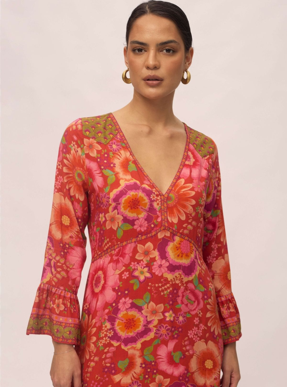 Peace Maxi Dress - Cherry