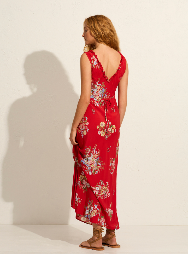 Yolanda Maxi Dress - Red Amoure Floral