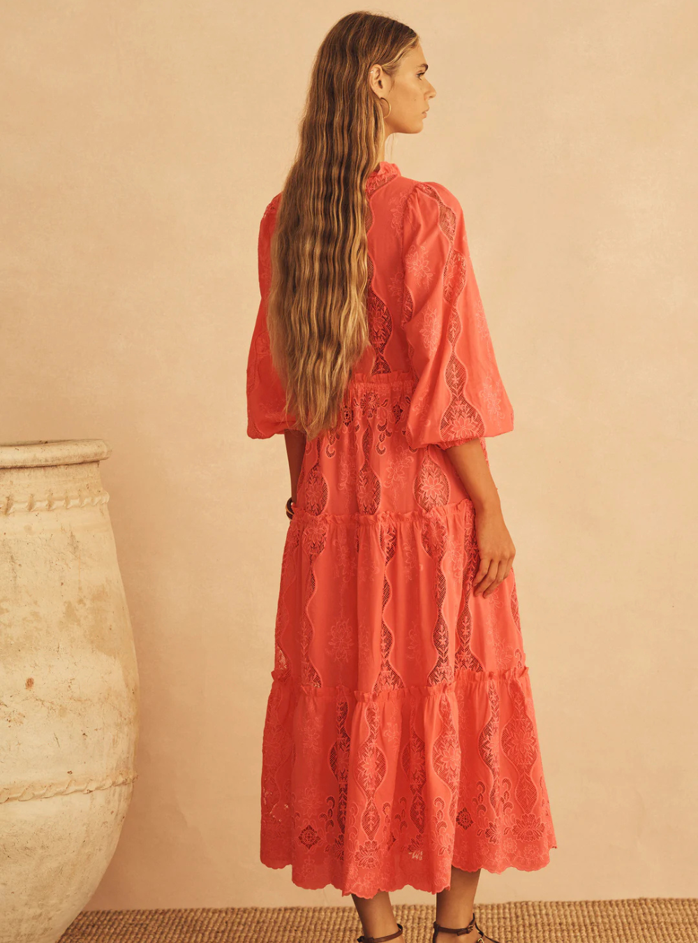Primarosa Trina Drawstring Tiered Maxi