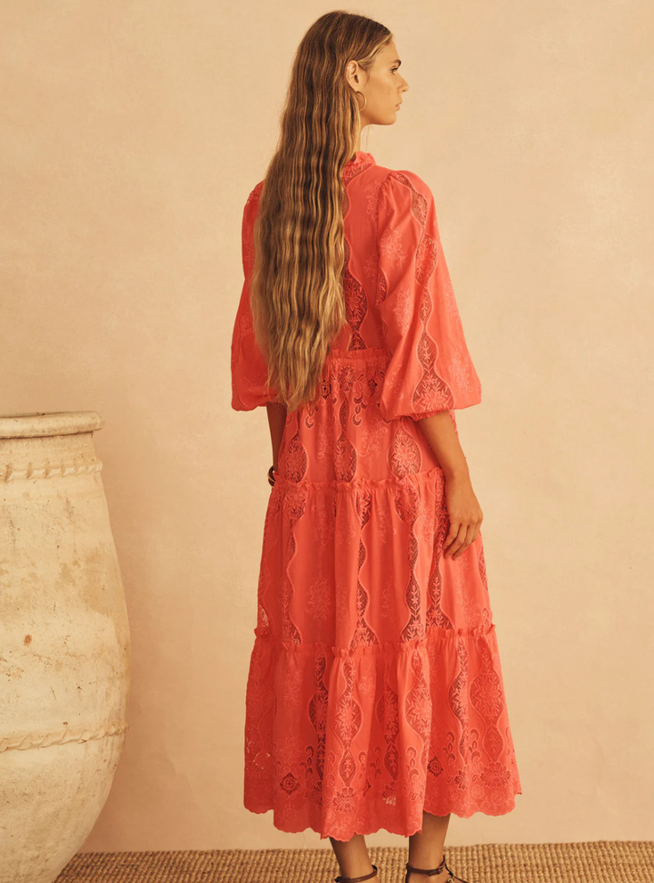 Primarosa Trina Drawstring Tiered Maxi