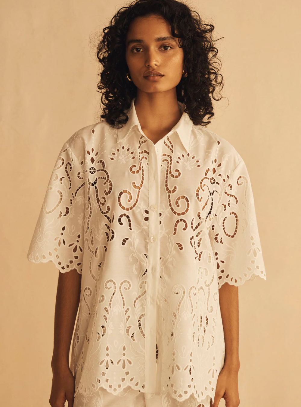 Merletti Lace Oversized Shirt