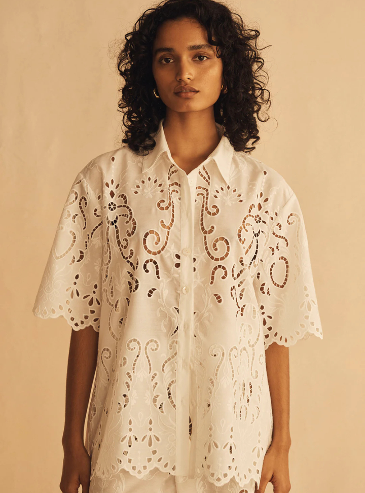Merletti Lace Oversized Shirt