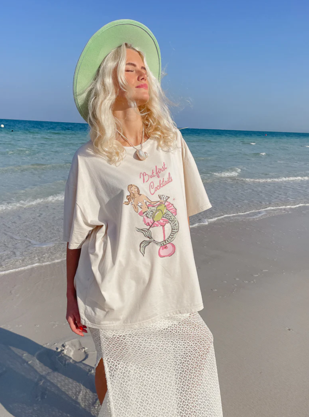 Mermaid Cocktail T-Shirt - White