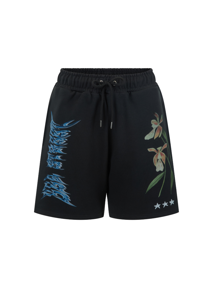Metallic Boy Track Short - Washed Black