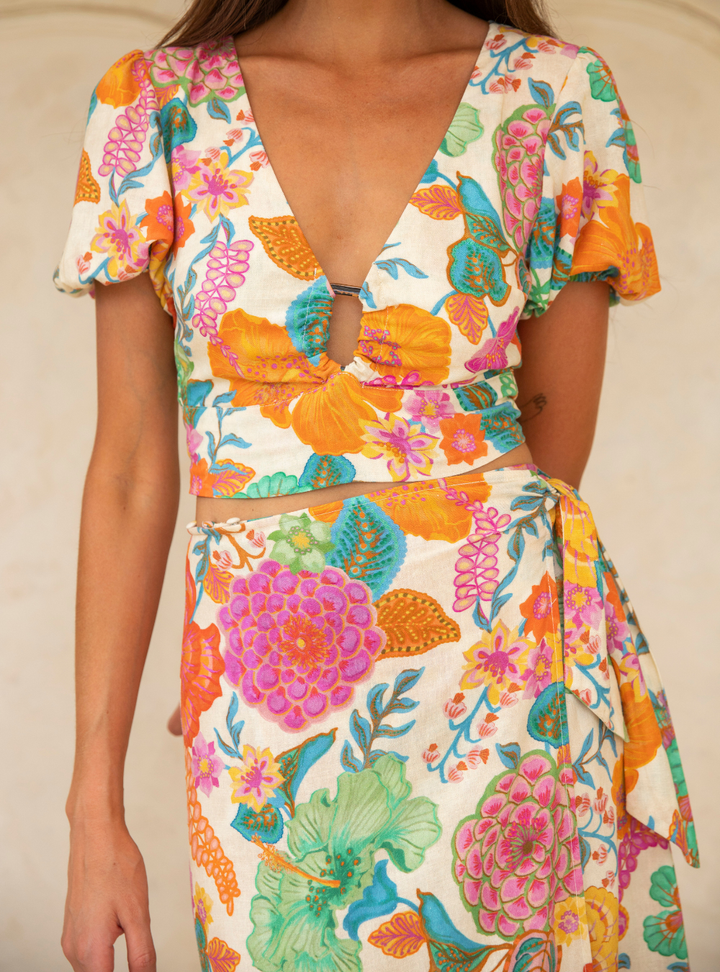 Barefoot Midi Skirt - White Sands