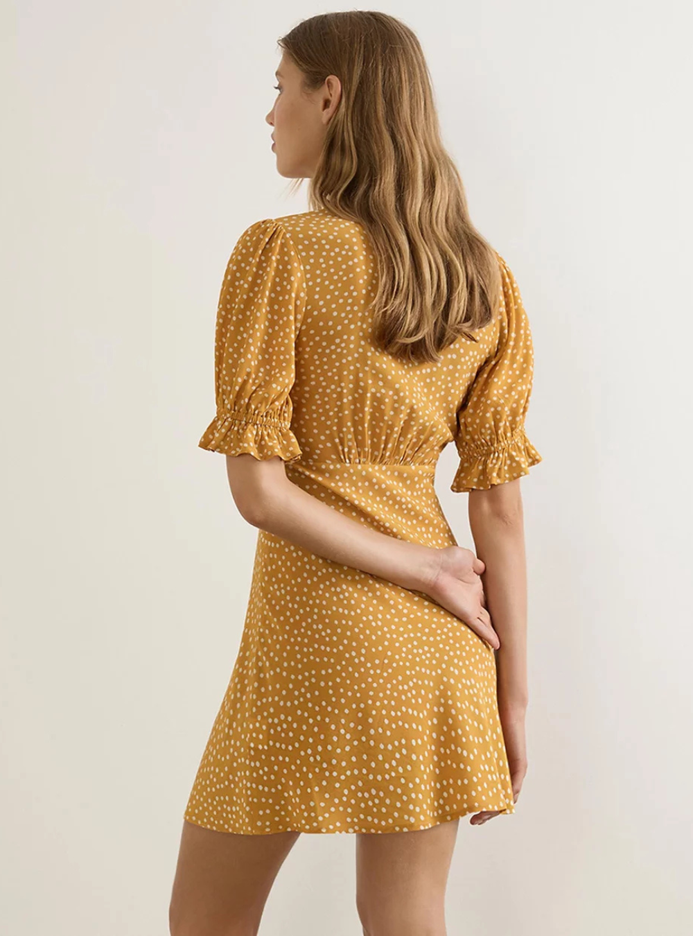 Auguste The Label | Myles Mini Dress - Mango Polka Dot Gypsy and the Muse Co Auguste The Label | Myles Mini Dress - Mango Polka Dot Gypsy and the Muse Co