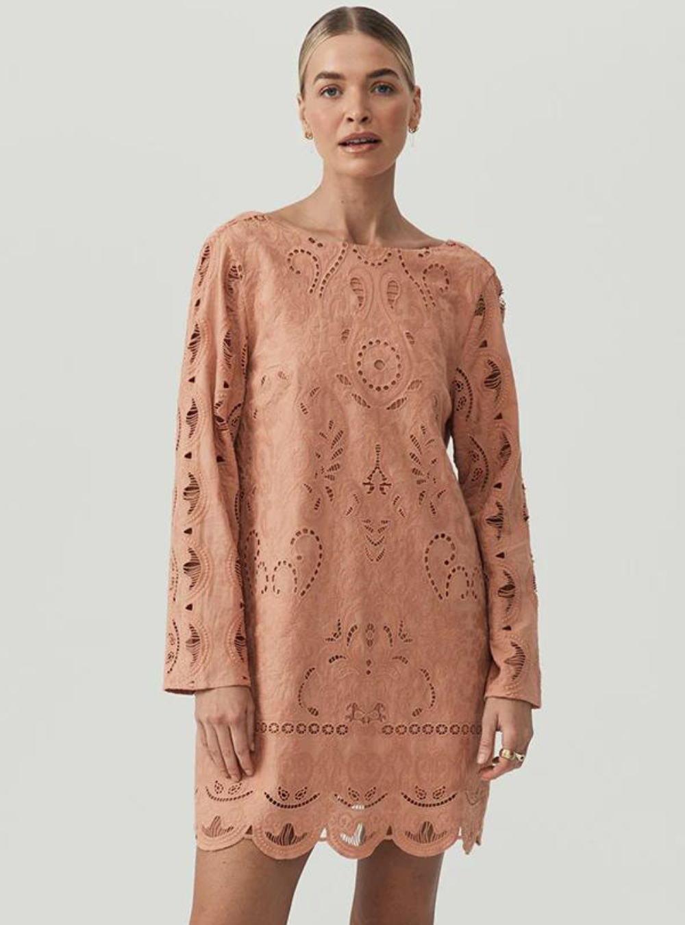 Nora Embroidery Mini Dress