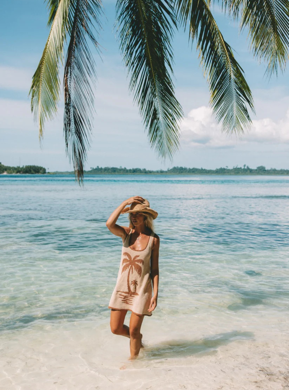 Palm Beach U Knit Dress - Sand