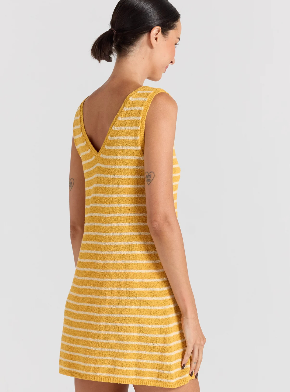 Surfside V Knit Dress - Sunshine