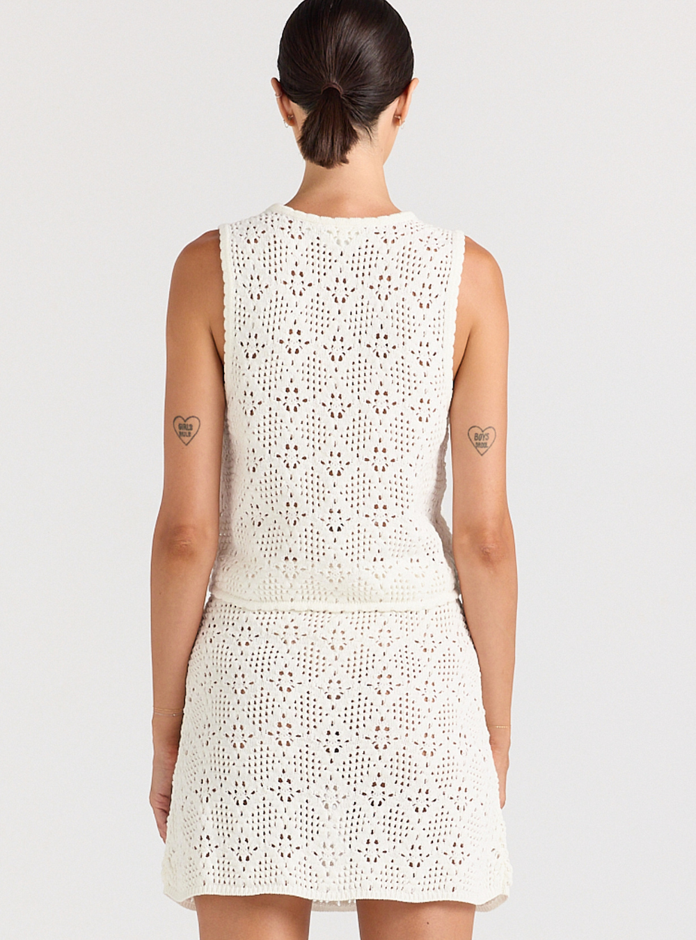 Messina Knit Mini Skirt - Vanilla