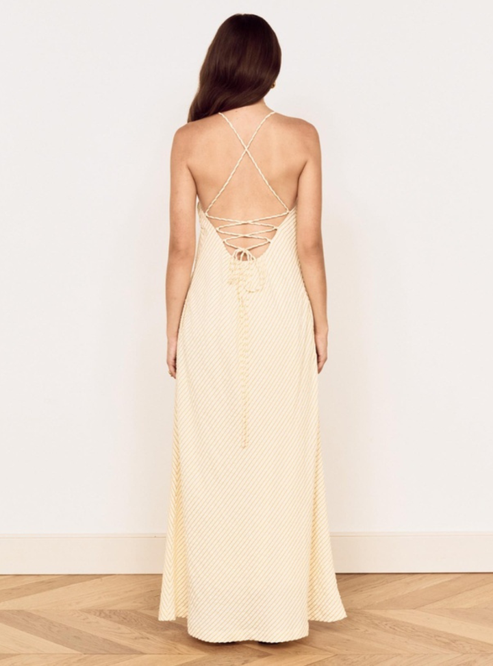 Asa Maxi Sundress - Latte Stripe