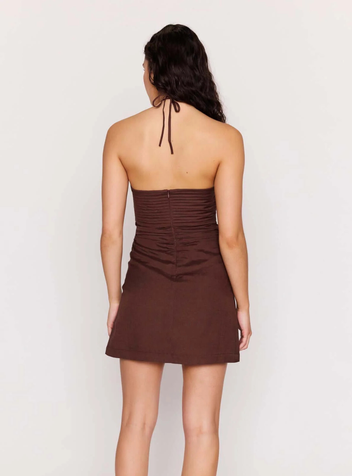 Kaia Mini Dress - Chocolate
