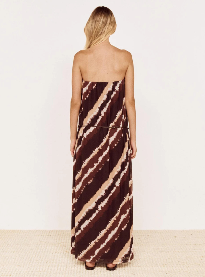 Greta Mesh Midi Dress - Stripe