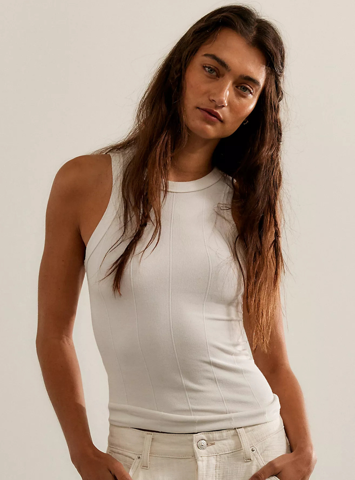 So Soft Seamless Modal Tank - Clean Ivory
