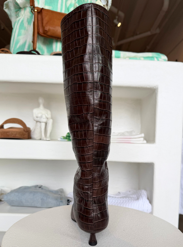 Centese Boot - Choc Croc Leather