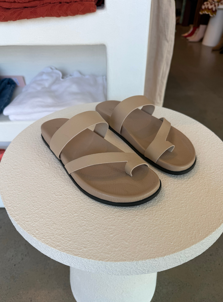 Haulen Leather Sandals - Stone