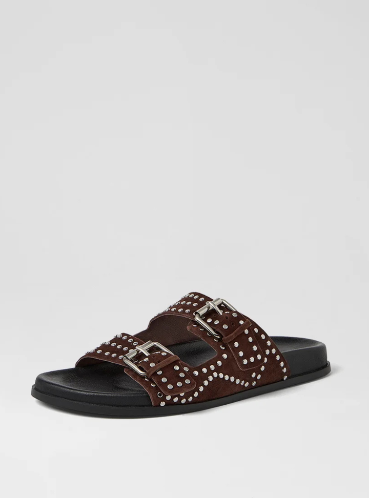 Heire Slides - Choc Suede