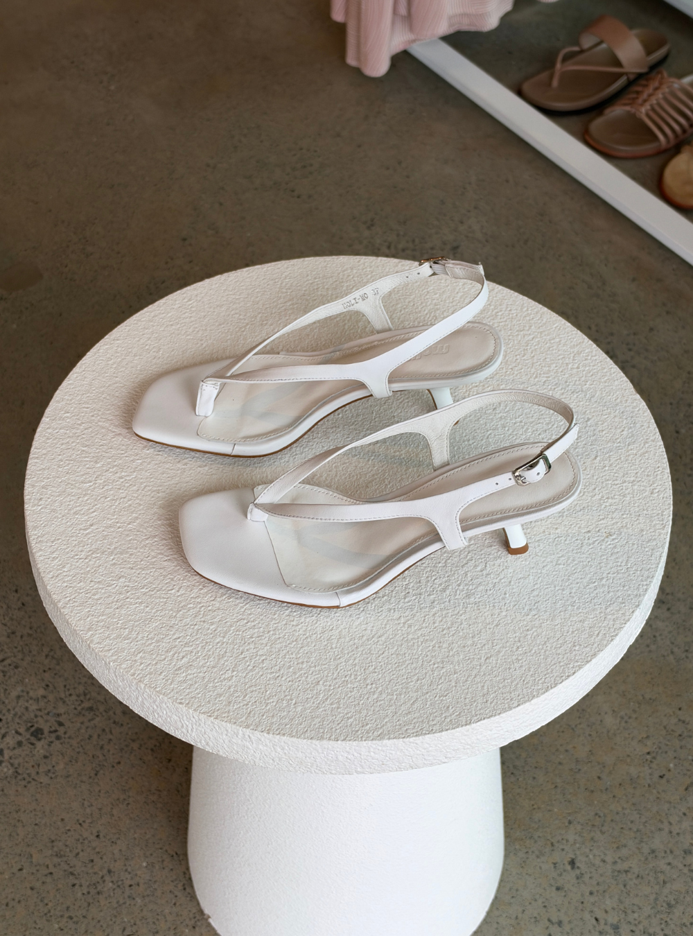 Holi Leather Sandals - White