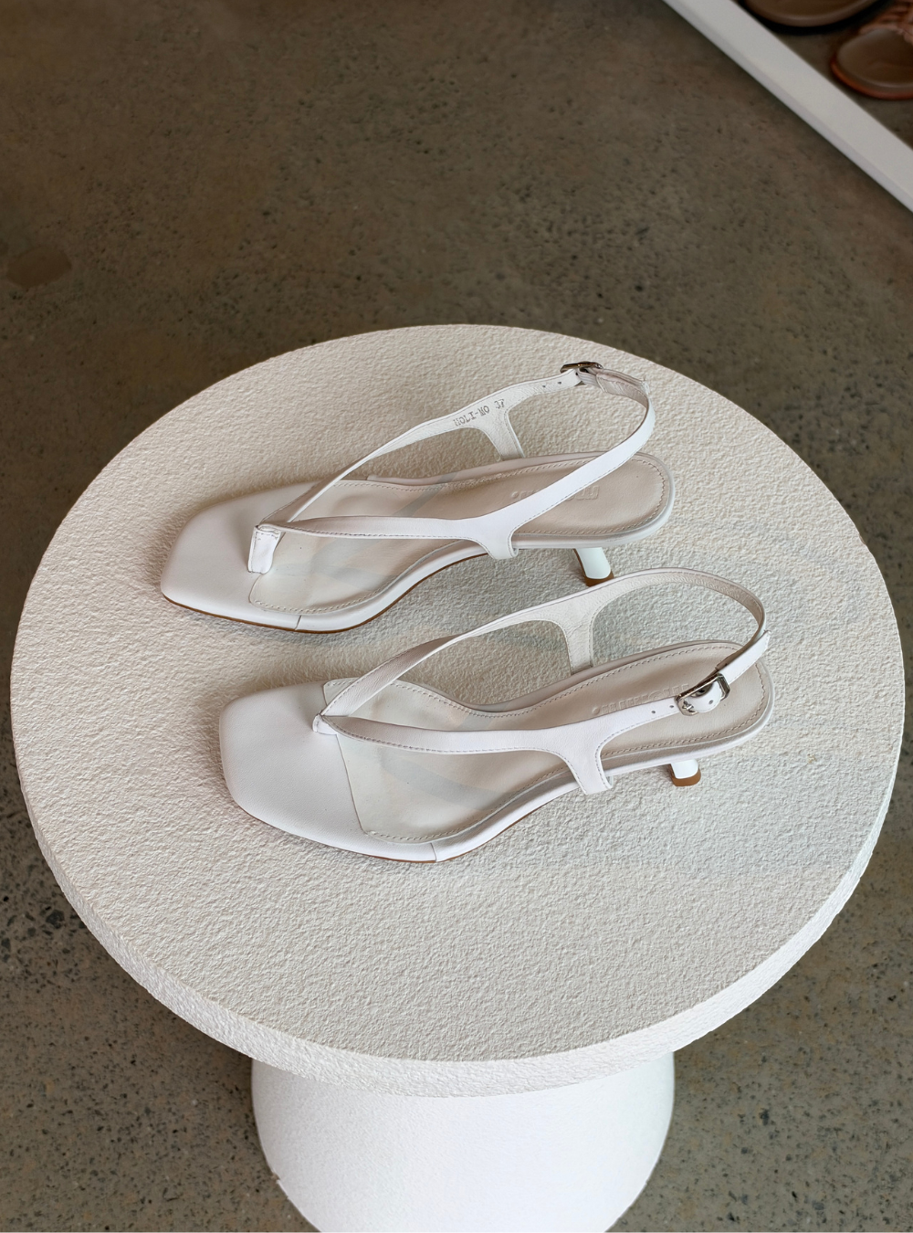 Holi Leather Sandals - White