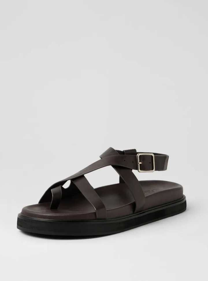 Meyne Sandals - Choc Leather