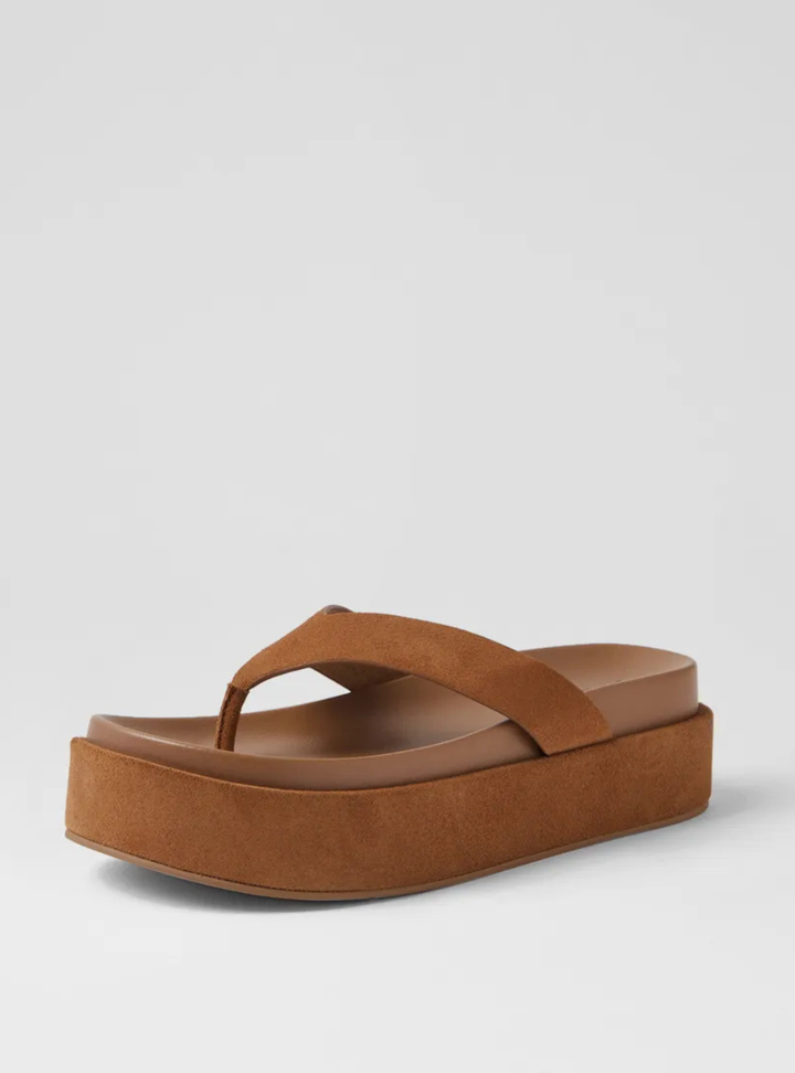 Tamarah Suede Thongs - Fawn