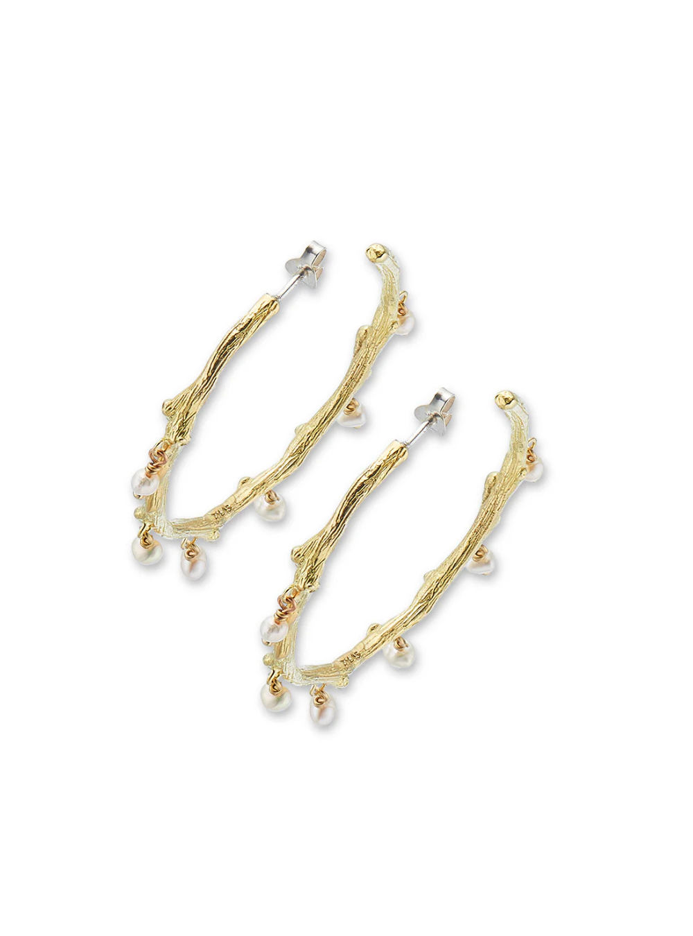 Moonlit Tide Pearl Hoop Earring