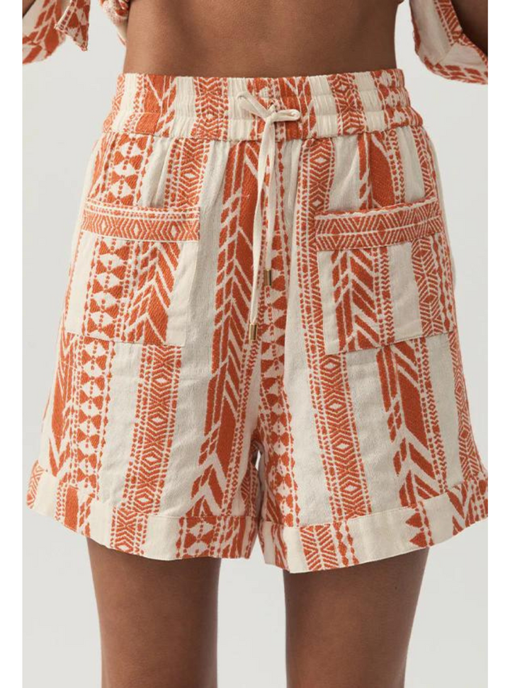 Carina Shorts - Orange Stripe