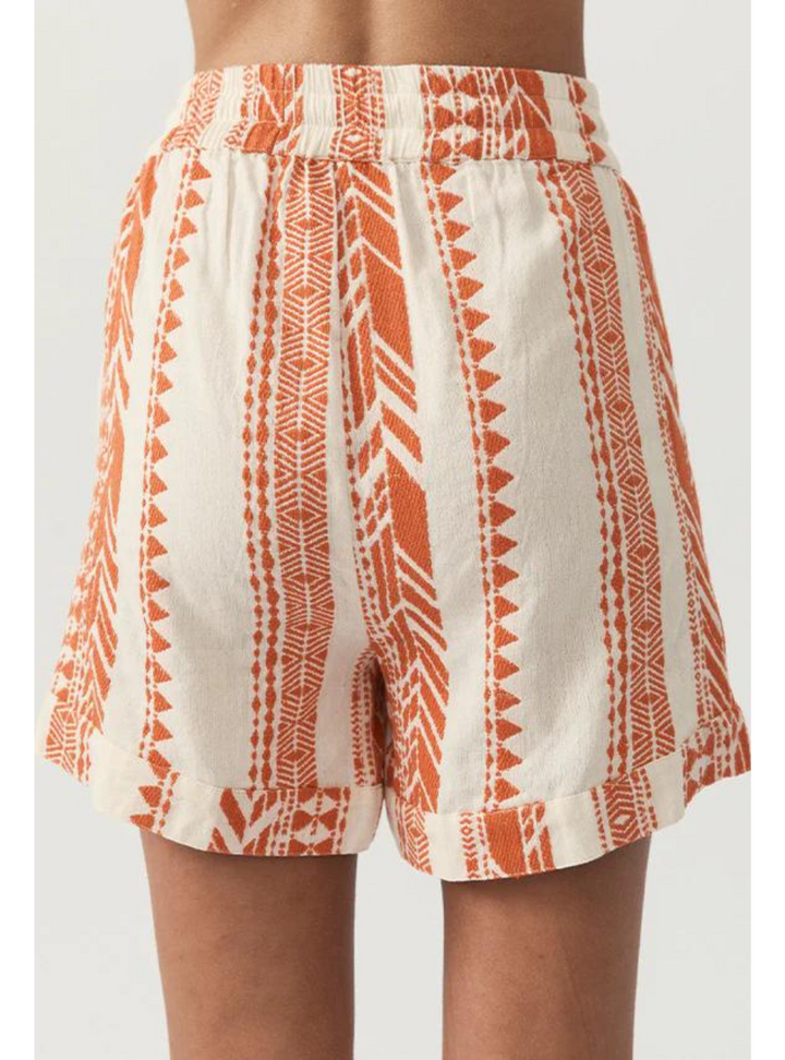 Carina Shorts - Orange Stripe