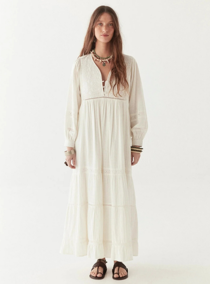 Amalia Dress - Mosaique Ivory
