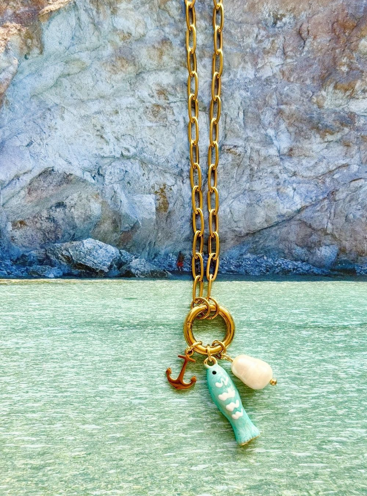 Golden Anchor Necklace