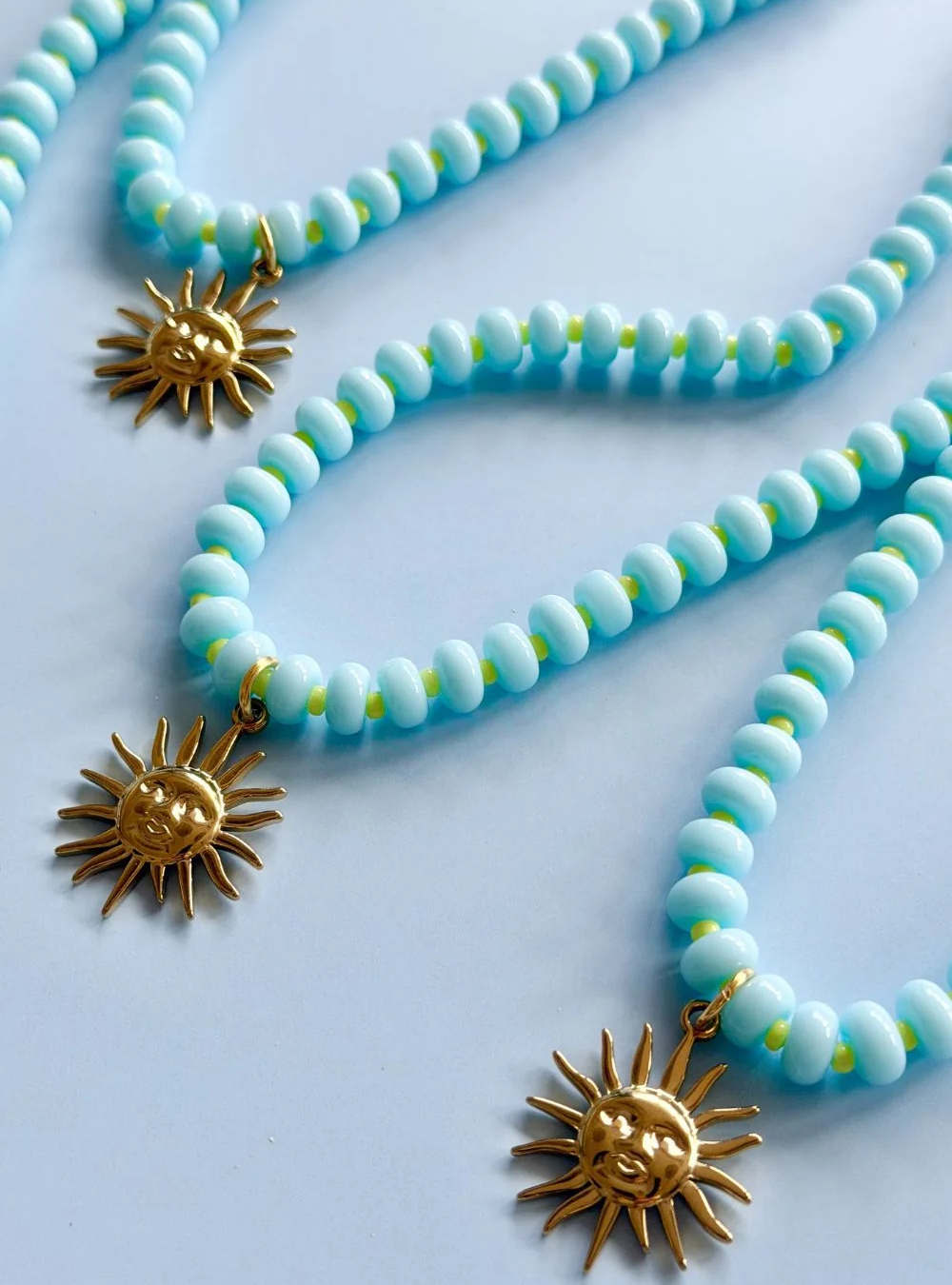 Sky Blue Gem Necklace