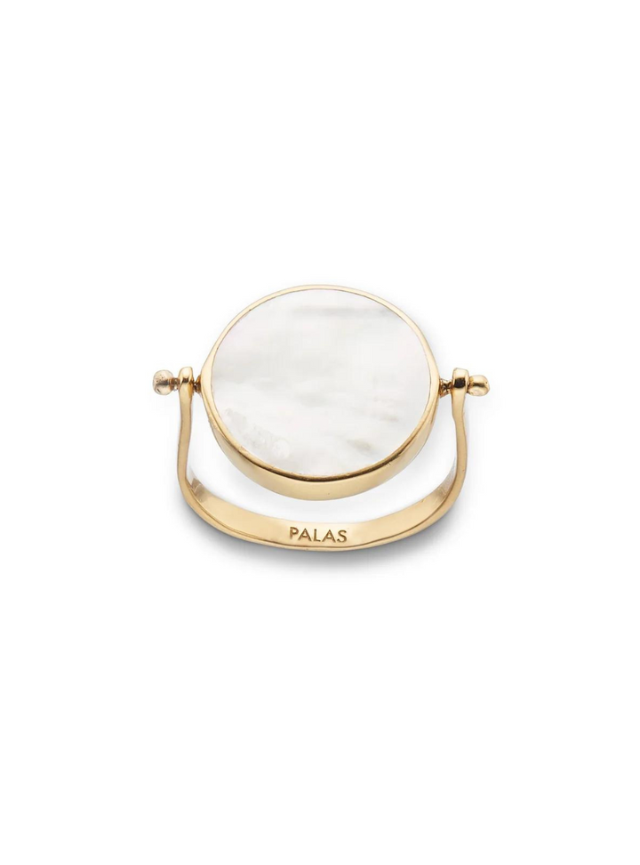 Mother of Pearl Evil Eye Spinning Ring