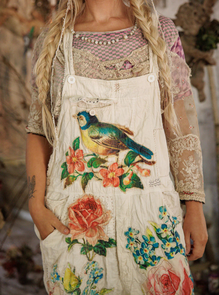 Magnolia Pearl Birdie Bouquet Benjamin Overalls 171 - Moonlight