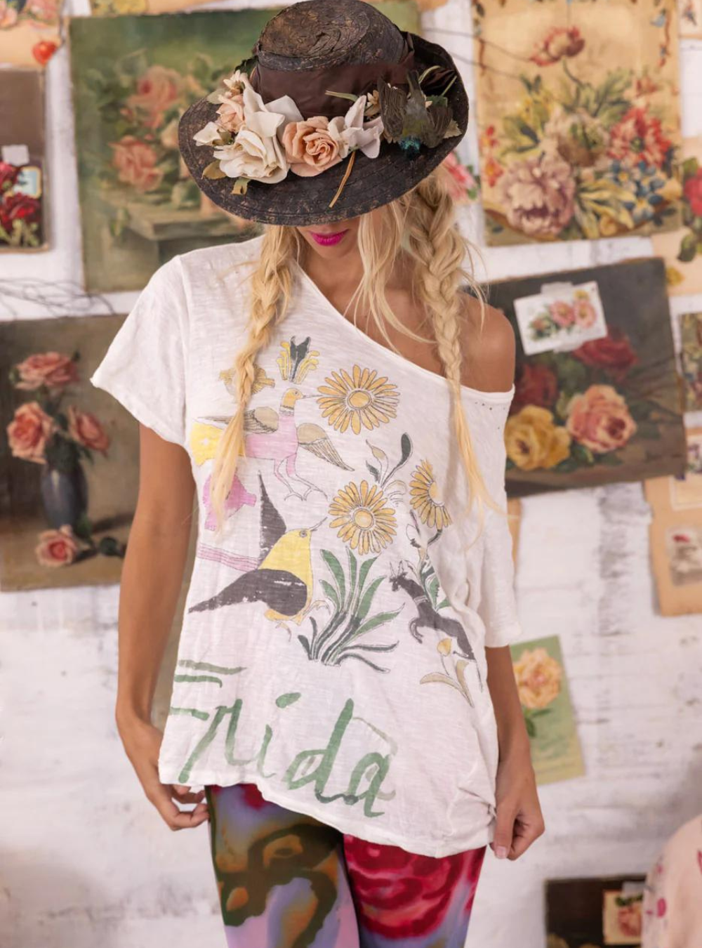 Magnolia Pearl Flight Flowers Frida Tee 2131 - True