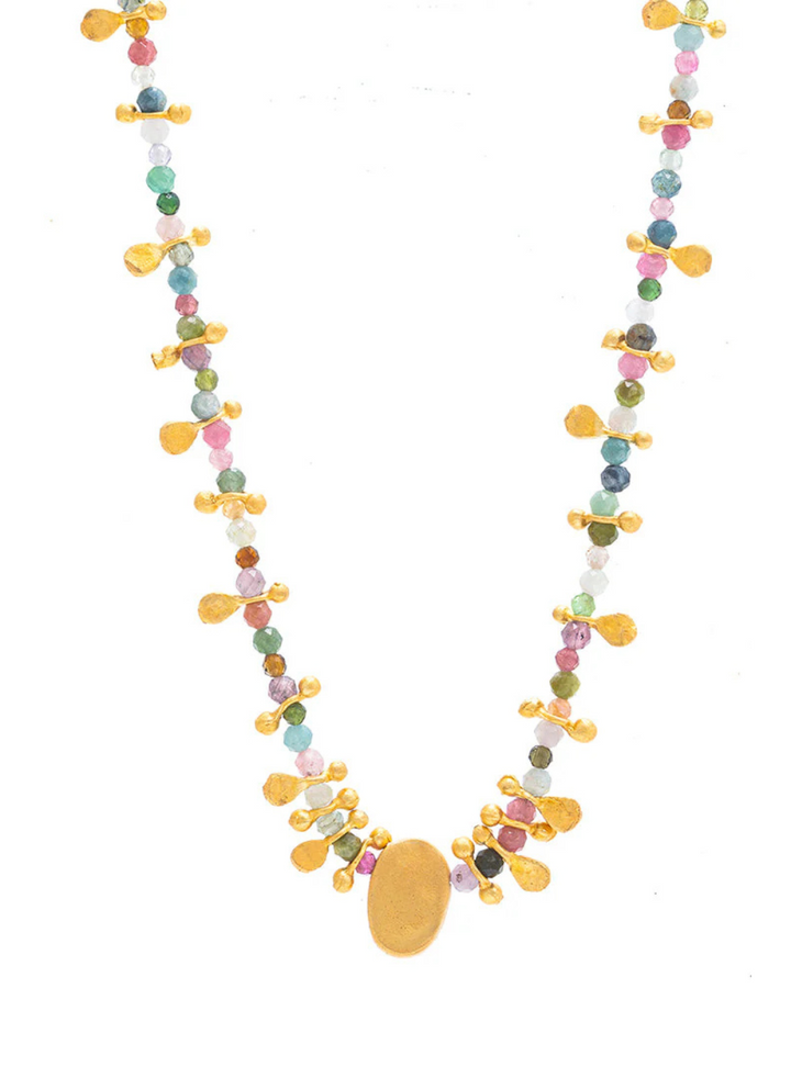 Multi Tourmaline Beaded Necklace