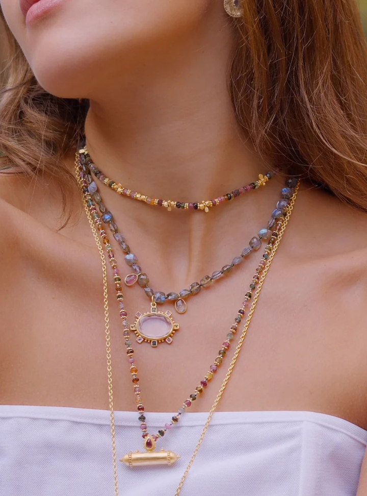 Saffron Necklace - Multi Tourmaline