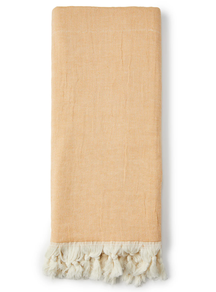 Palm Tree Turkish Towel - Mustard