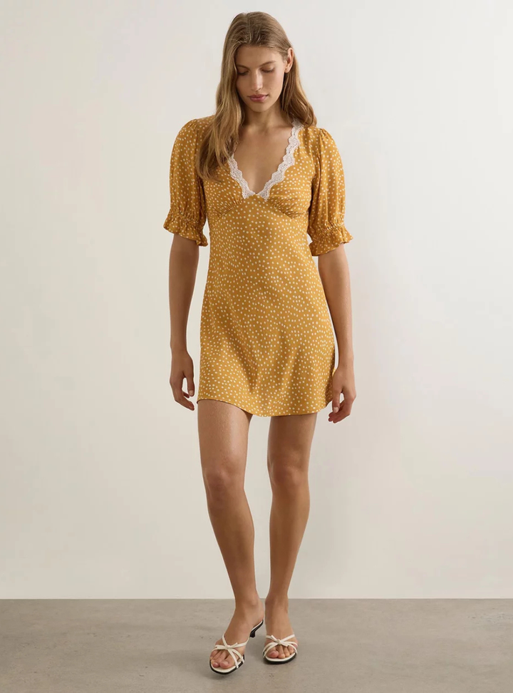 Myles Mini Dress - Mango Polka Dot