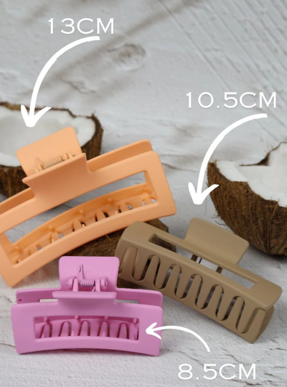 Claw Clip Medium Elongated Rectangle - Fairy Floss