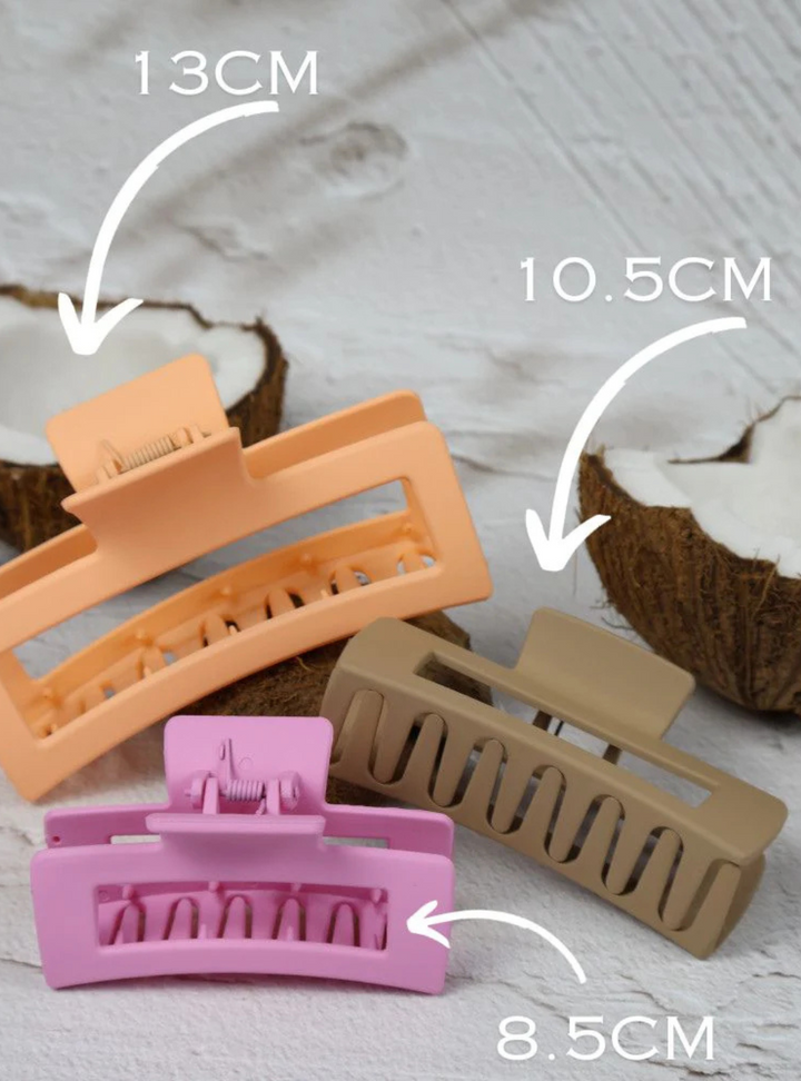 Claw Clip Medium Elongated Rectangle - Fairy Floss
